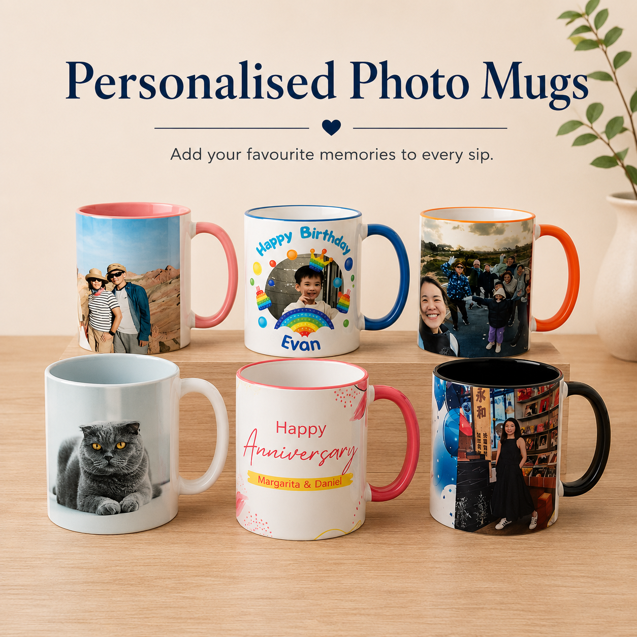 Personalised photo mugs